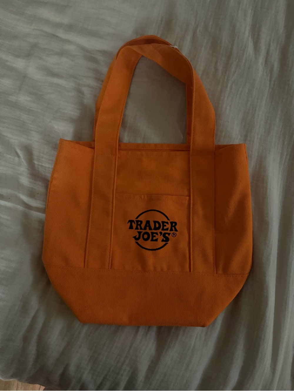 Trader Joe's Orange Canvas Tote Bag